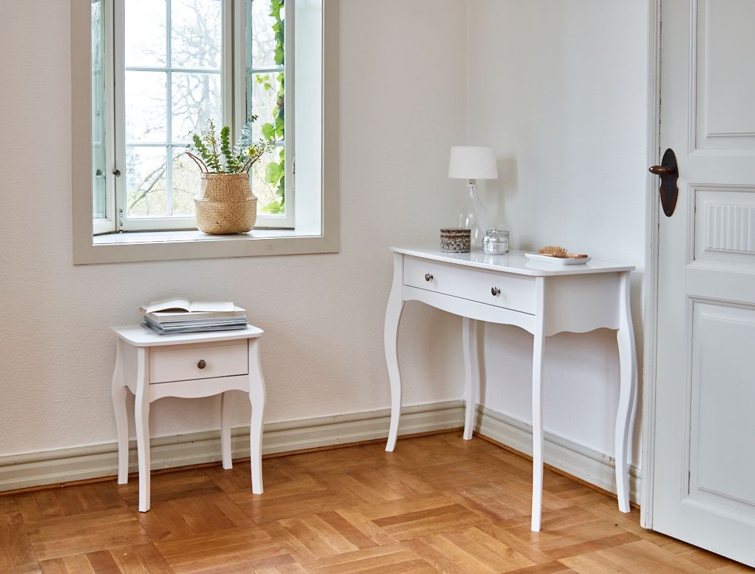 Lautner White 1 Drawer Dressing table (H)800mm (W)1000mm (D)400mm