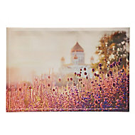 Lavender Purple Canvas art (H)450mm (W)650mm