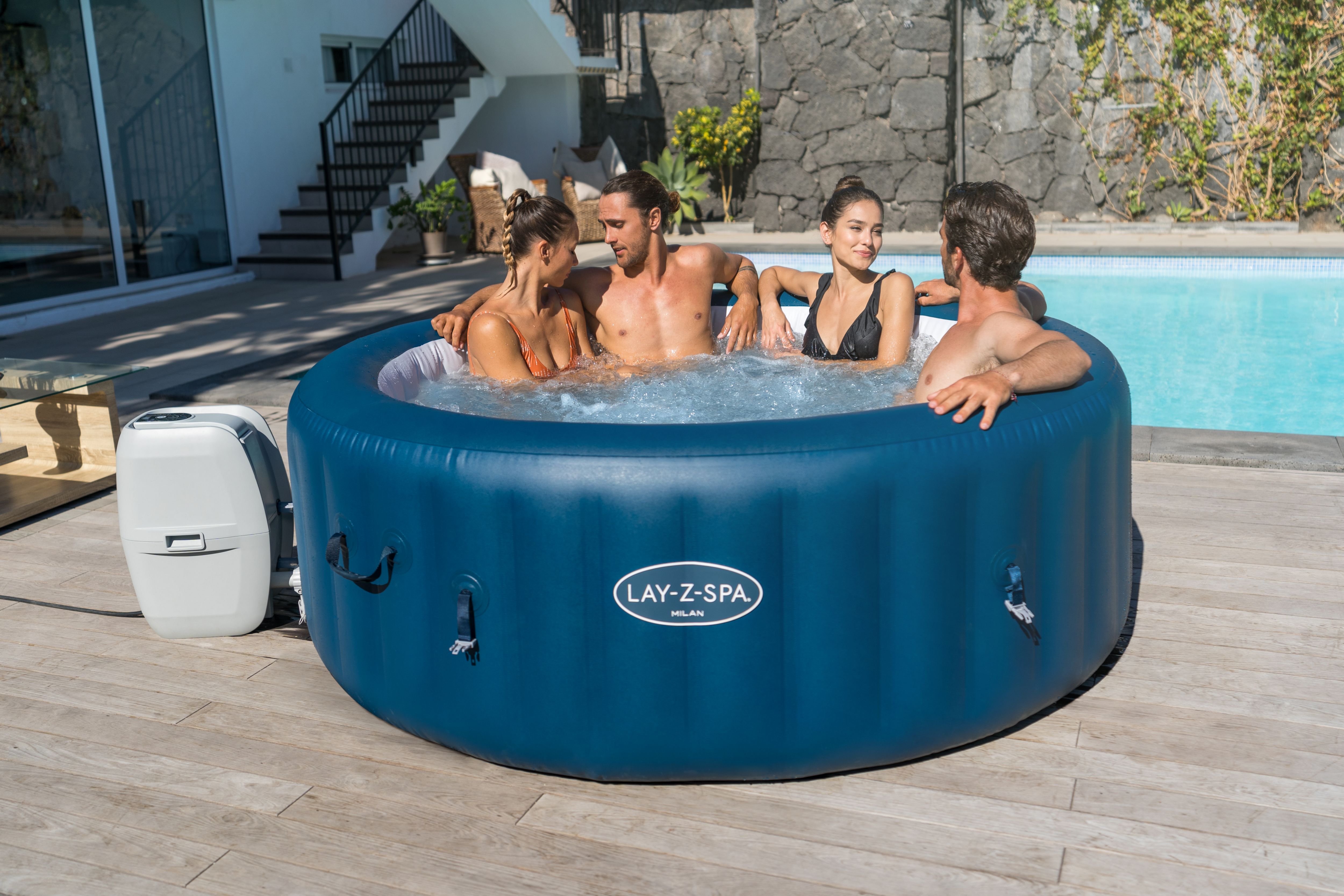 Lay-Z-Spa Milan 6 person Inflatable hot tub | DIY at Bu0026Q