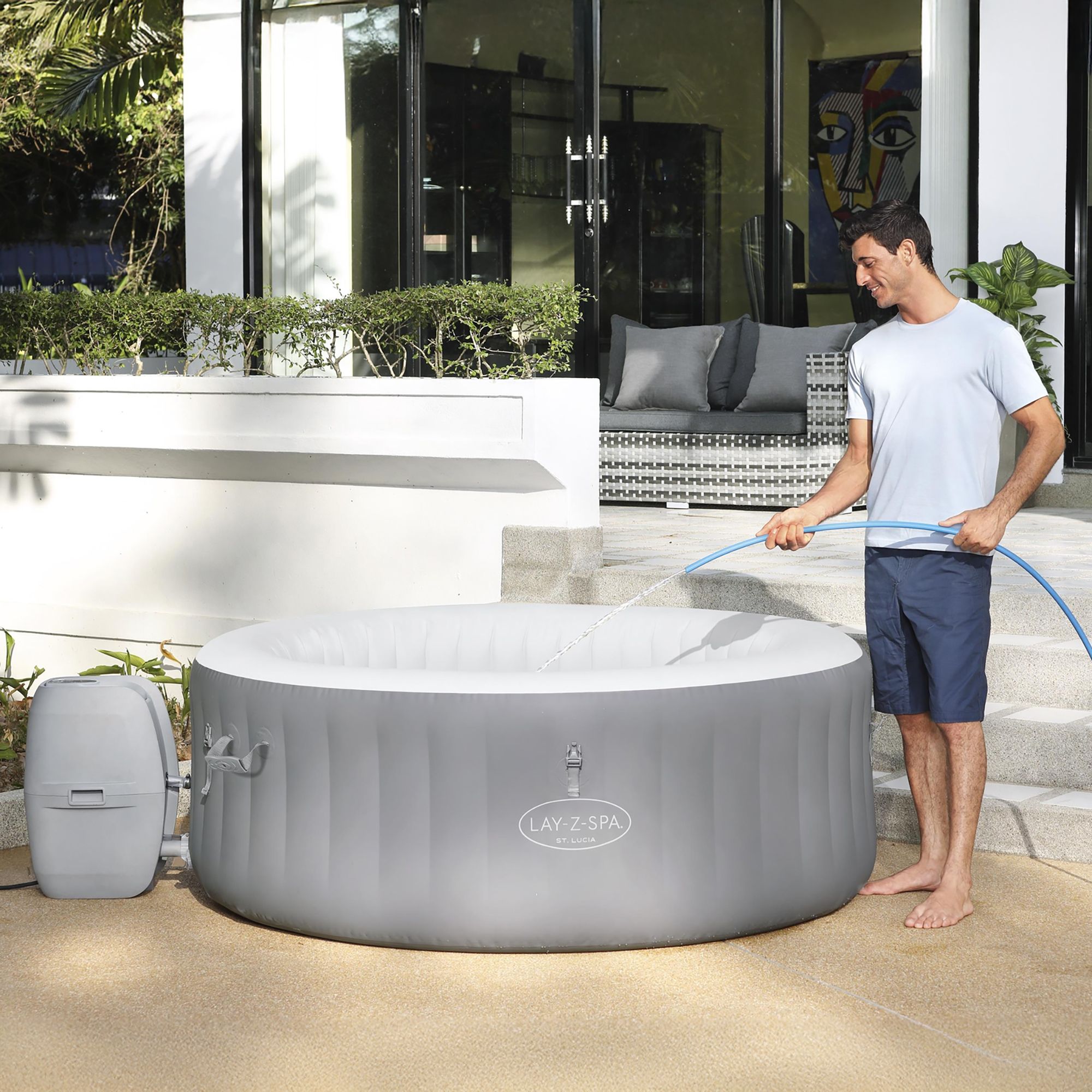 Lay-Z-Spa St Lucia EnergySense Airjet 3 person Inflatable hot tub