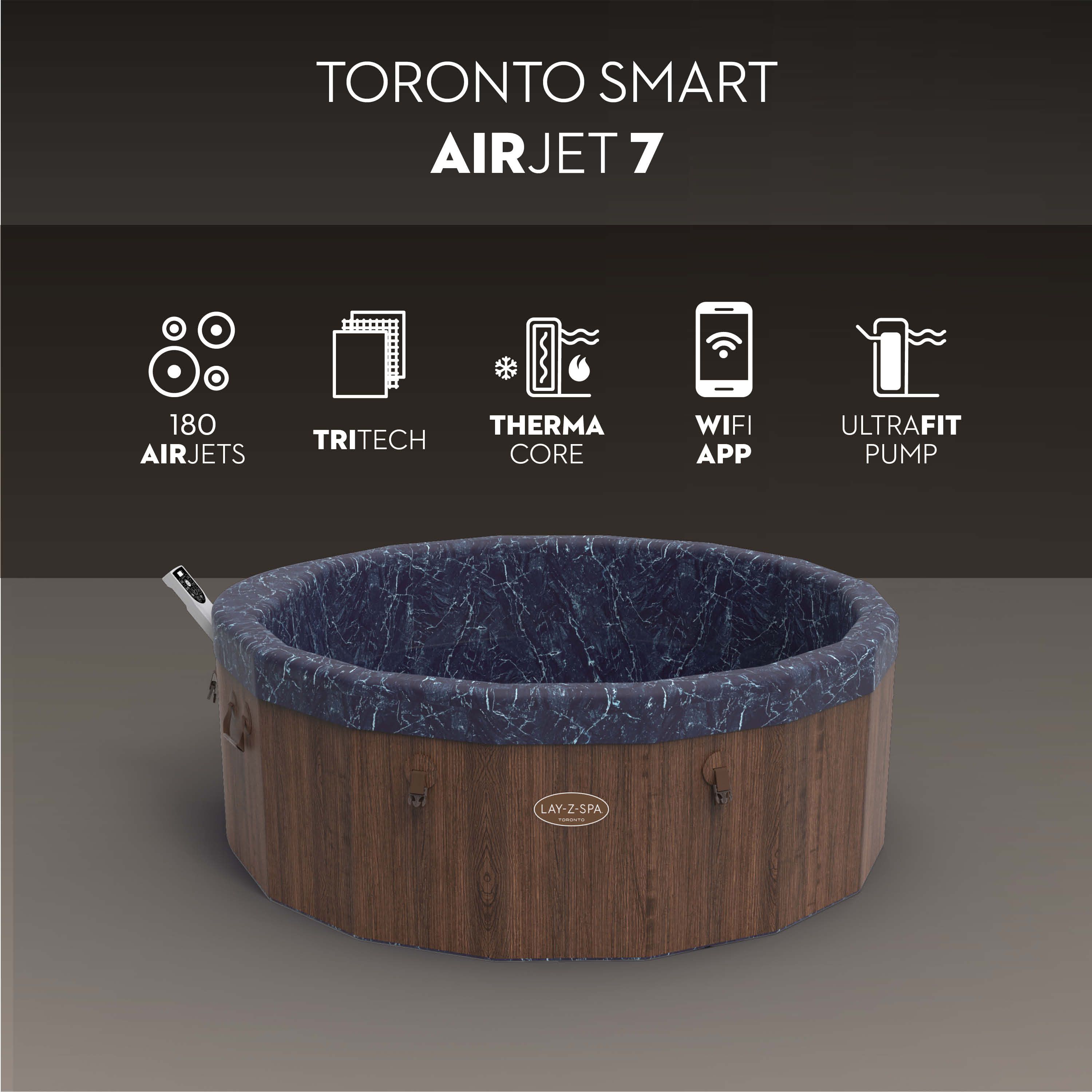 Lay-Z-Spa Toronto Thermacore Ultrafit Airjet 7 person Hot tub