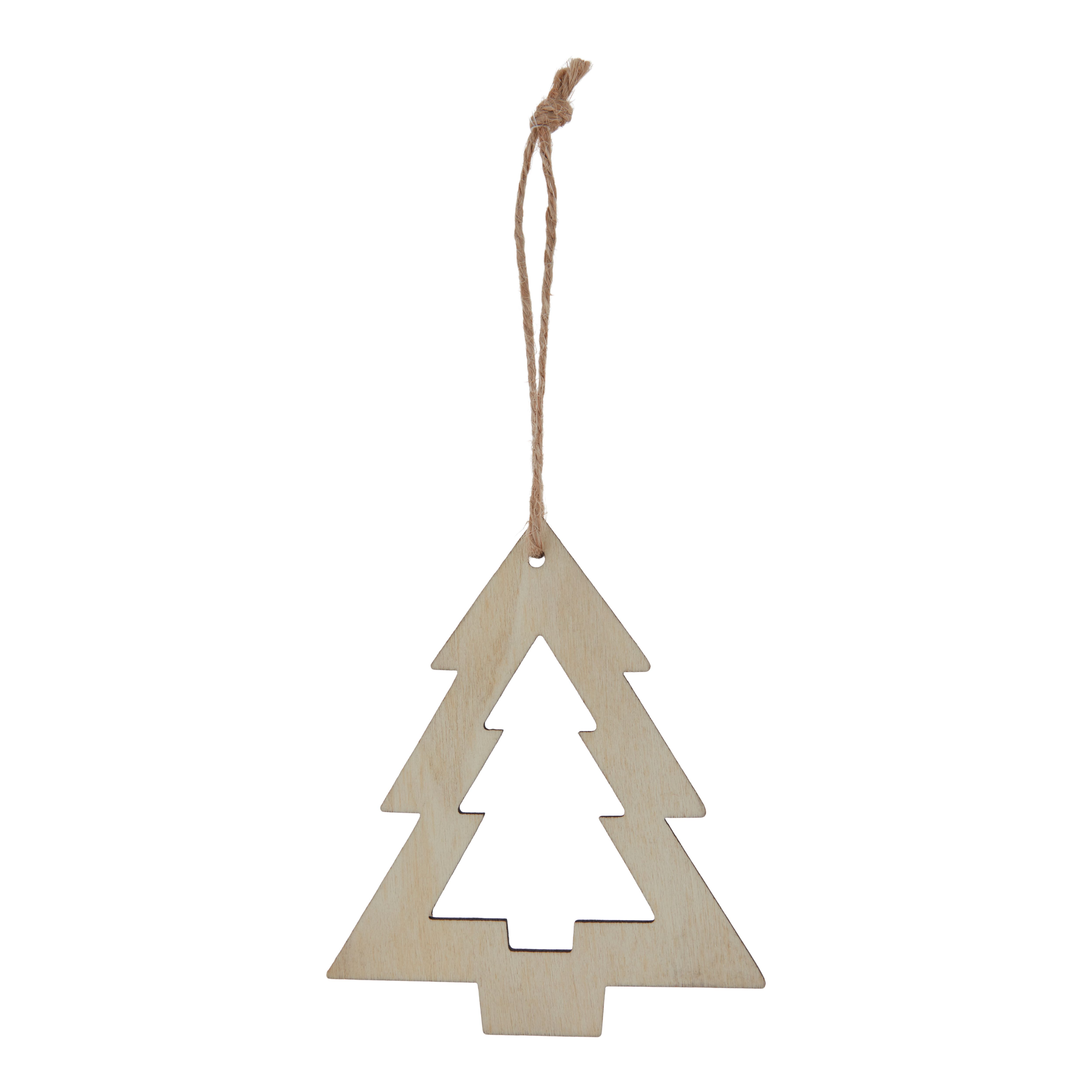 Layered greens Whisper White Wood Tree Hanging decoration DIY at B&Q