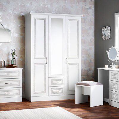 Laysan Matt white 3 Drawer Chest of drawers (H)740mm (W)430mm (D)450mm