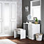 Laysan White 3 Drawer Dressing table (H)740mm (W)950mm (D)450mm