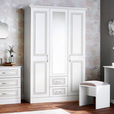 Laysan White Triple Wardrobe (H)1932mm (W)1670mm (D)558mm