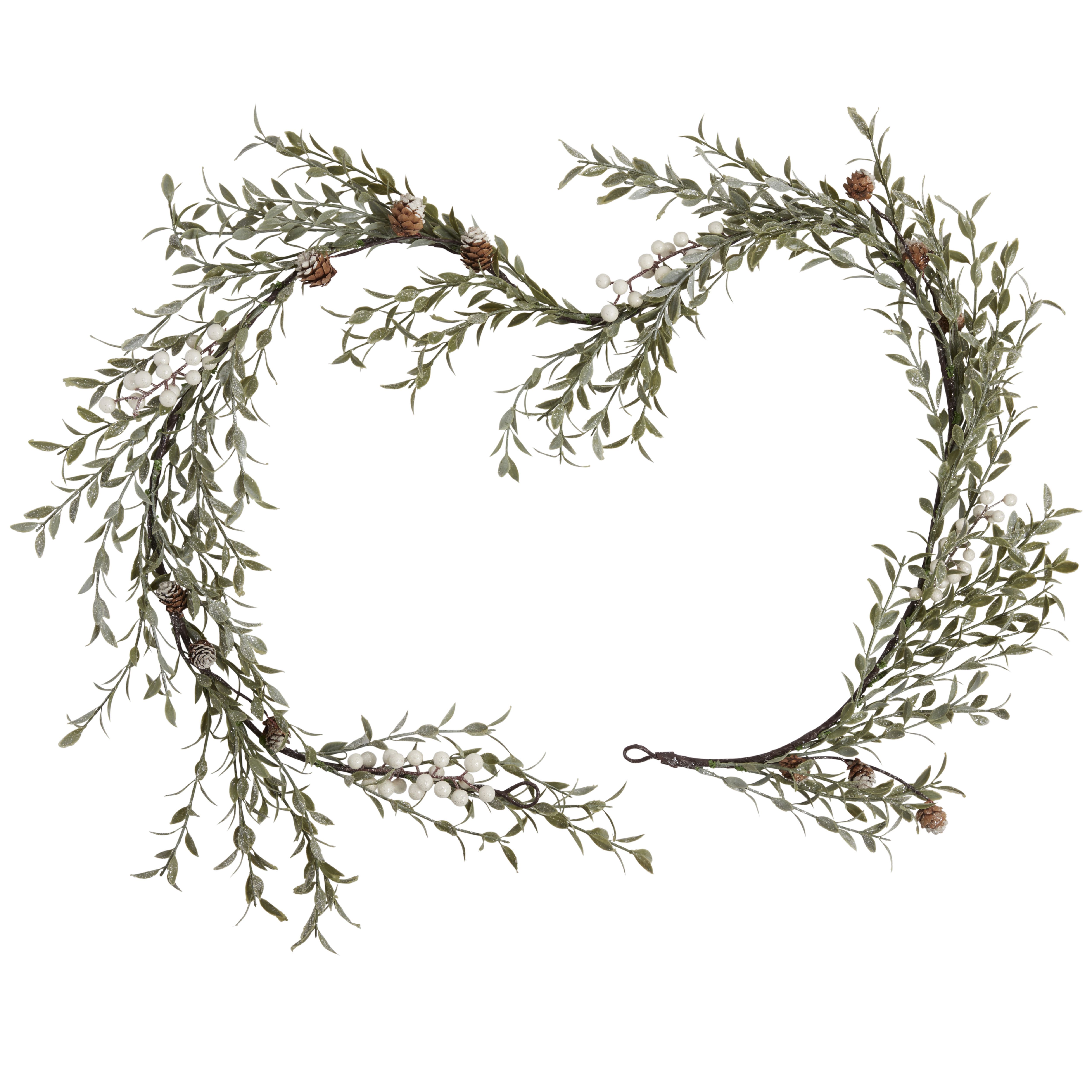 Leaf Trail Mint green Christmas garland
