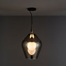 Leah Pendant Smoked effect Ceiling light