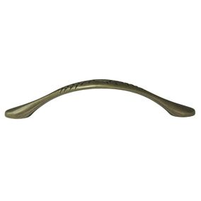 Leaves Brass effect Furniture Bow Handle (L)15.7cm (D)30.8mm