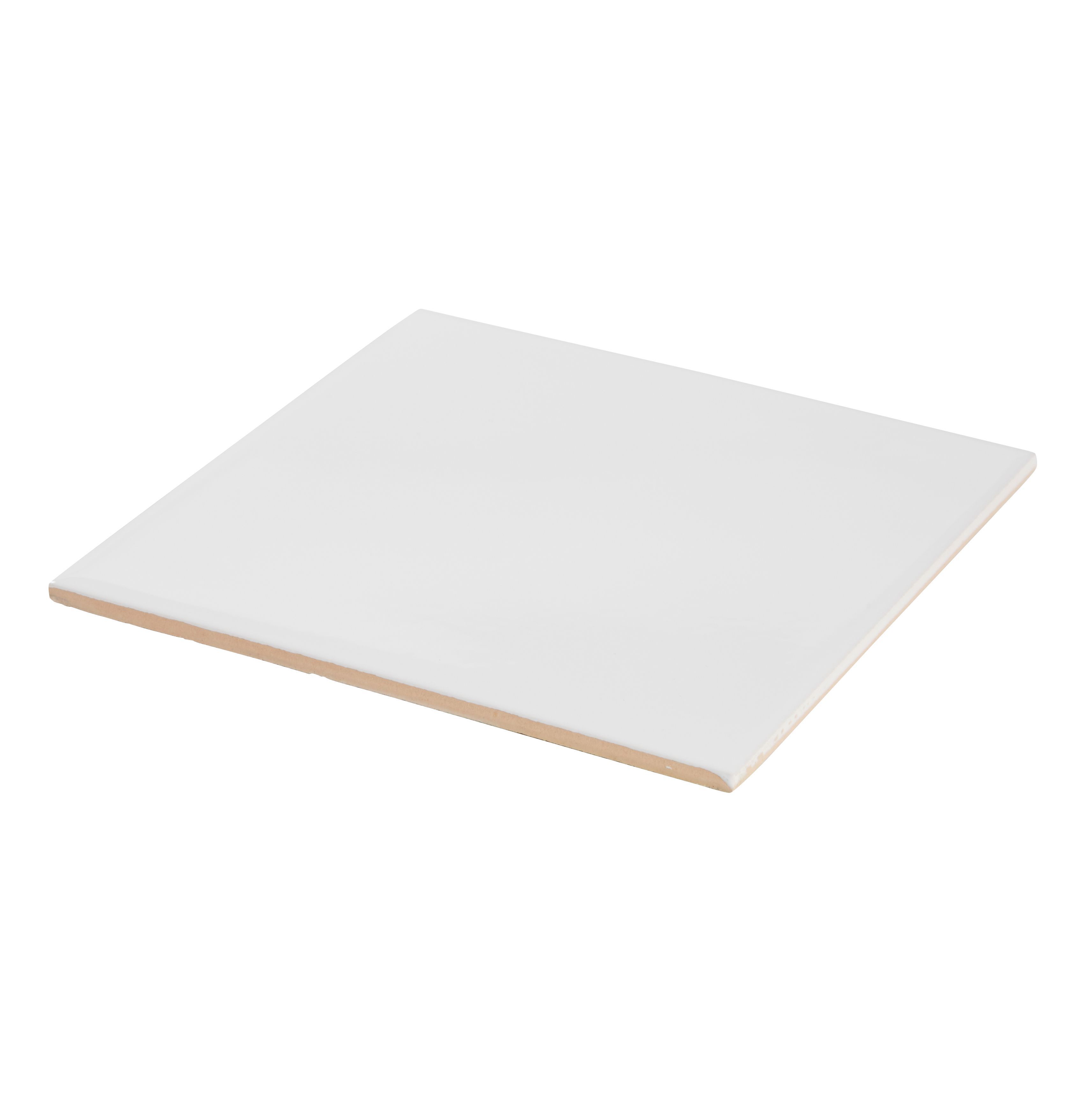 Leccia White Plain Ceramic Wall Tile - 3