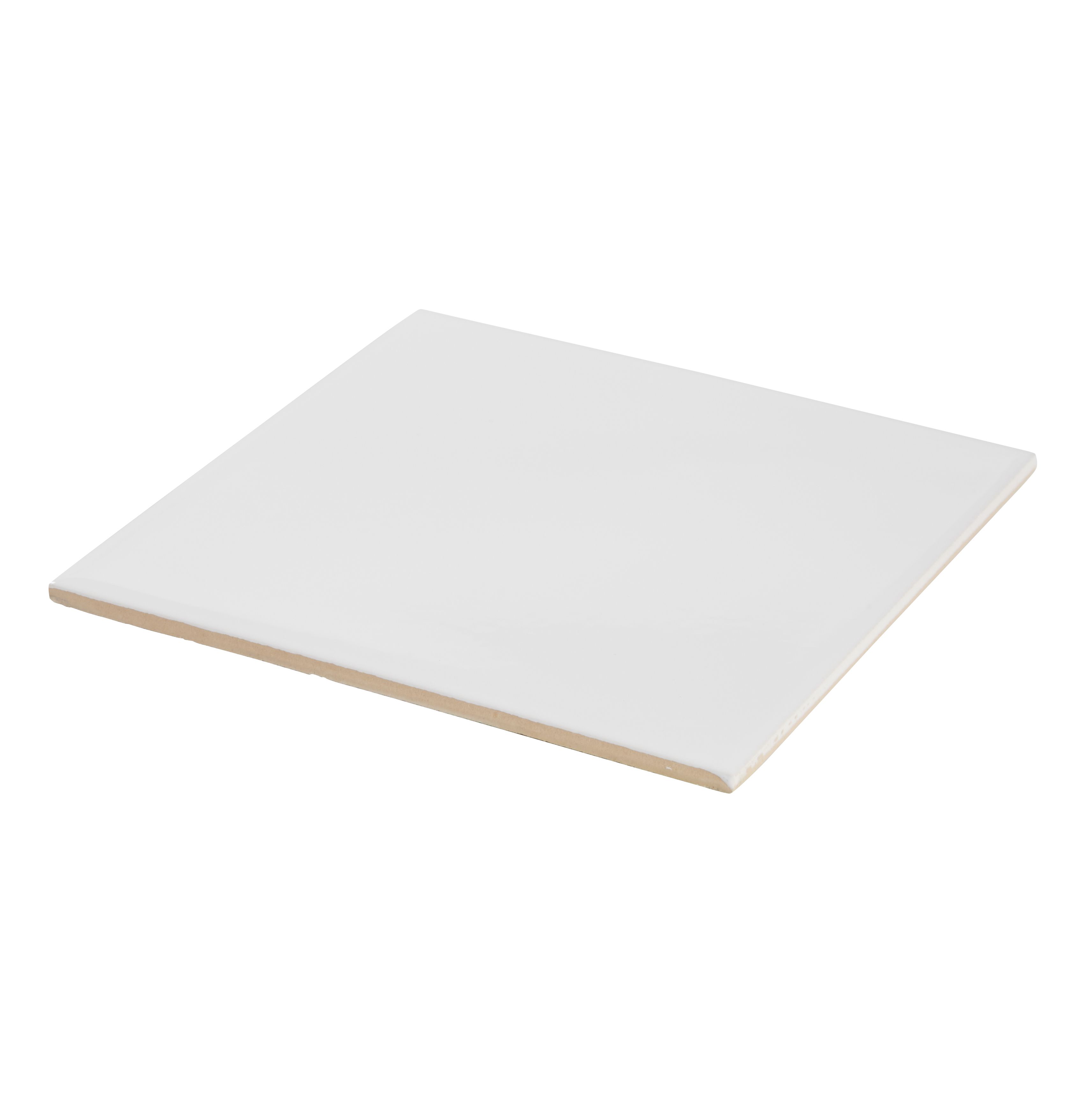 Leccia White Gloss Ceramic Indoor Wall Tile Sample