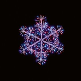 LED Multicolour Starburst snowflake Single Christmas light (H) 600mm