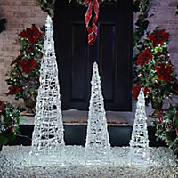 LED White Freestanding Pyramid