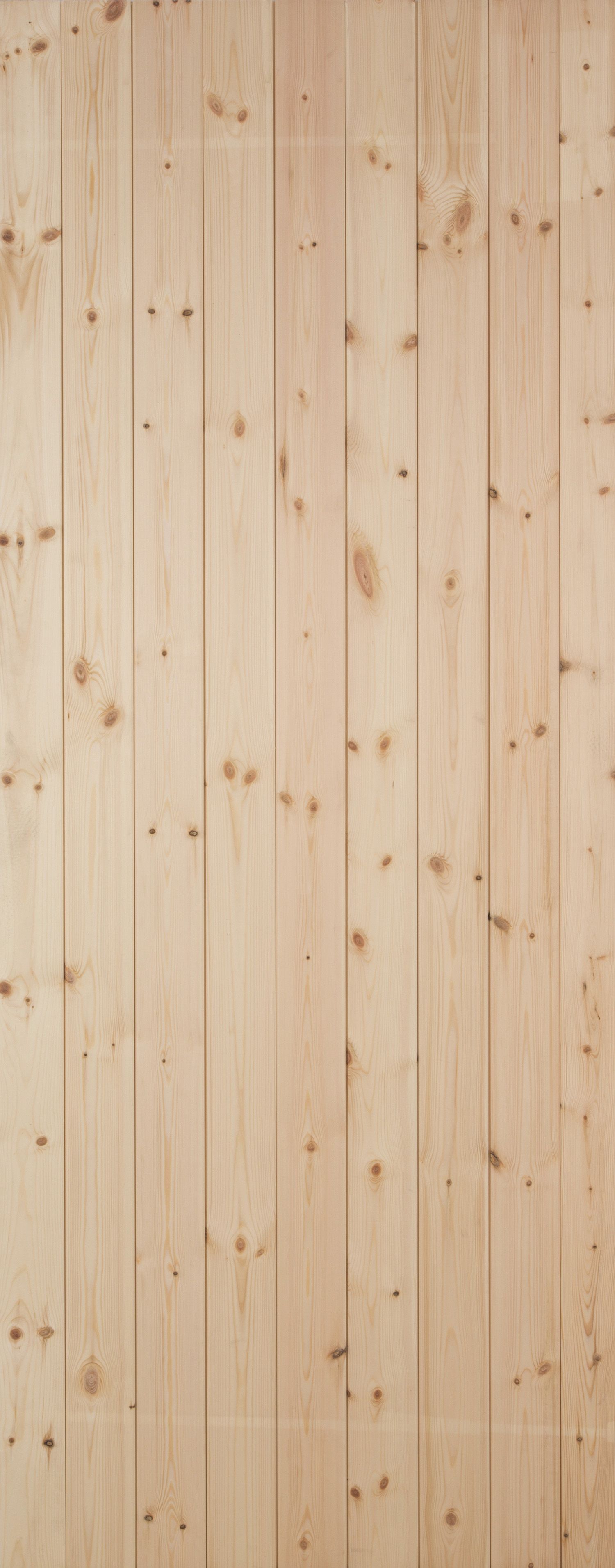 Ledged & braced Cottage Wooden Pine veneer Swinging External Side Back door, (H)2032mm (W)813mm