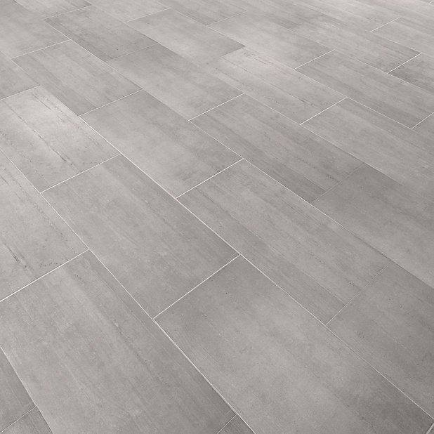 Leggiero Grey Gloss Concrete Effect, High Gloss Laminate Flooring B Q