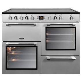 Leisure CK100C210K Freestanding Electric Range cooker with Electric Hob - Stainless steel effect
