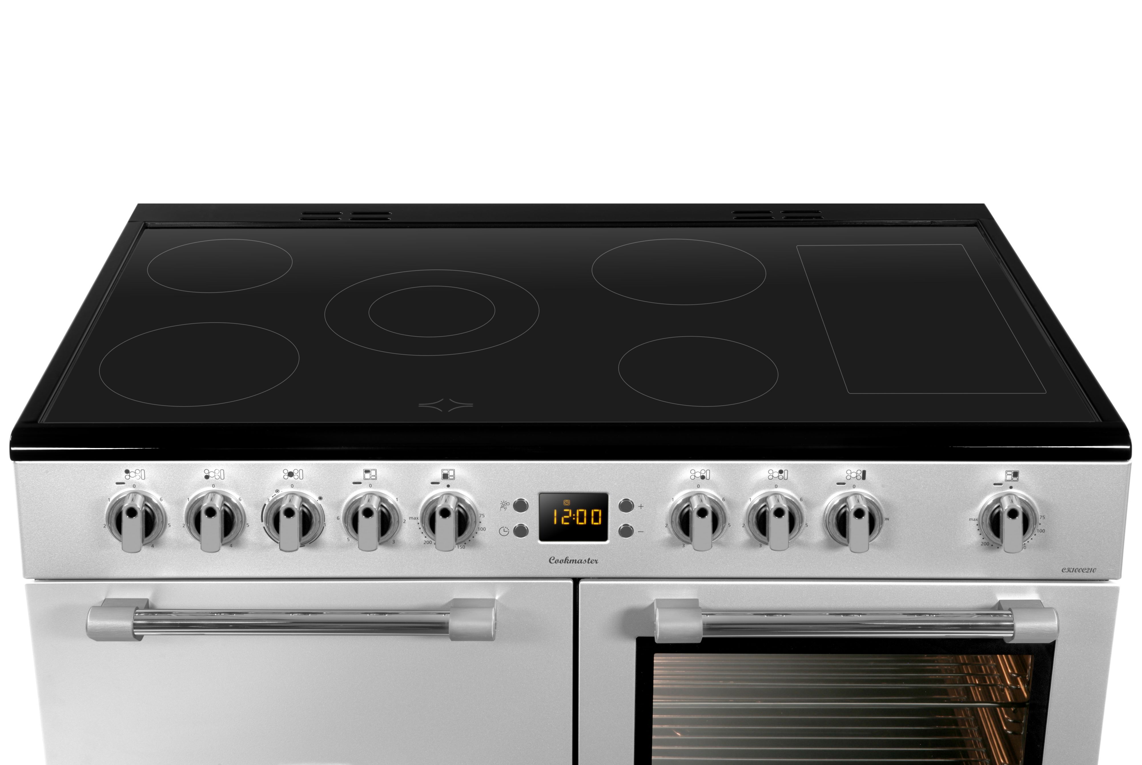 Leisure CK100C210K Freestanding Electric Range cooker with Electric Hob Stainless steel effect