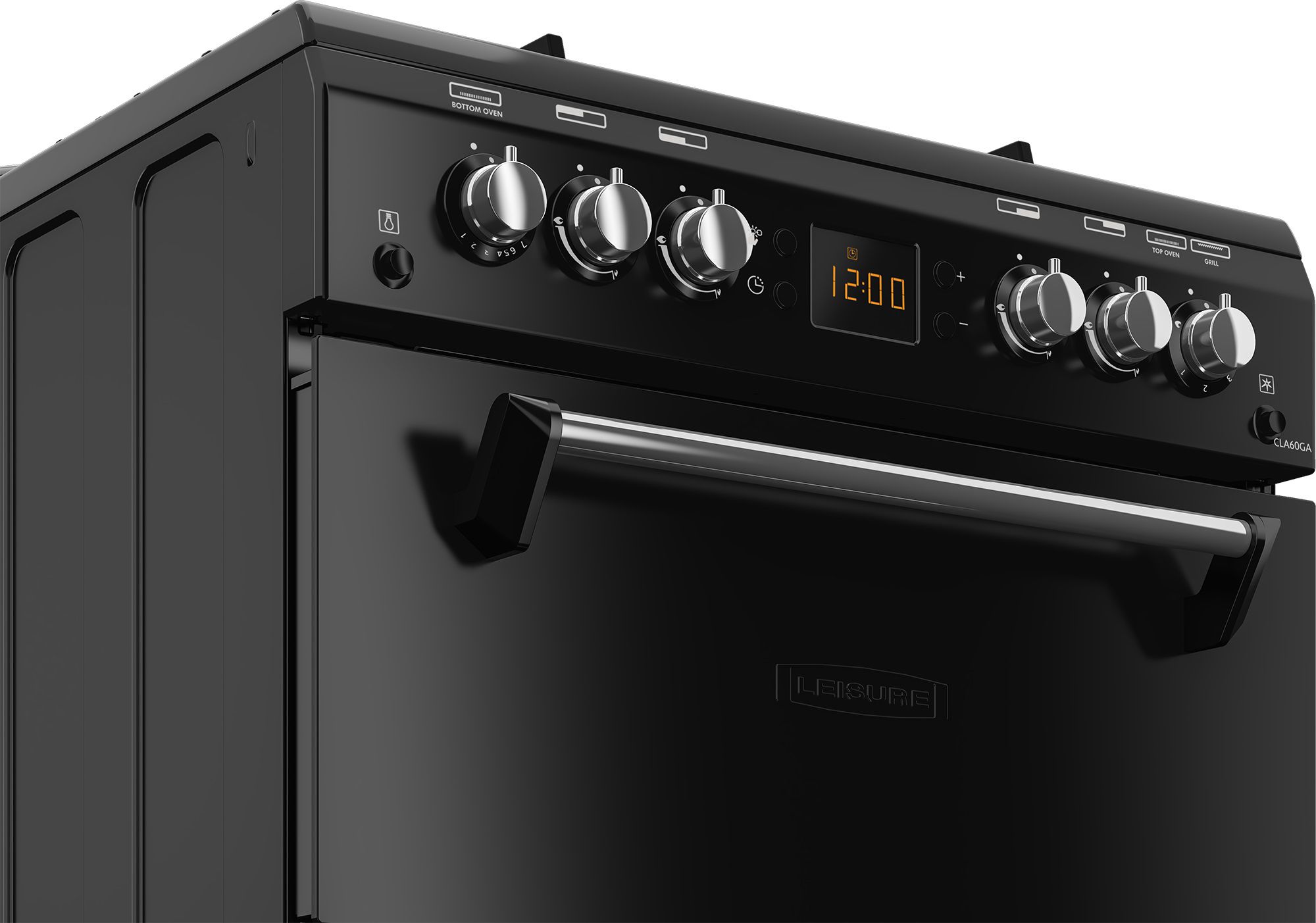 Leisure CLA60GAK Freestanding Gas Range cooker with Gas Hob - Black