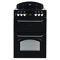 Leisure Cookmaster CLA60CEK 60cm Double Electric Cooker with Ceramic Hob - Black