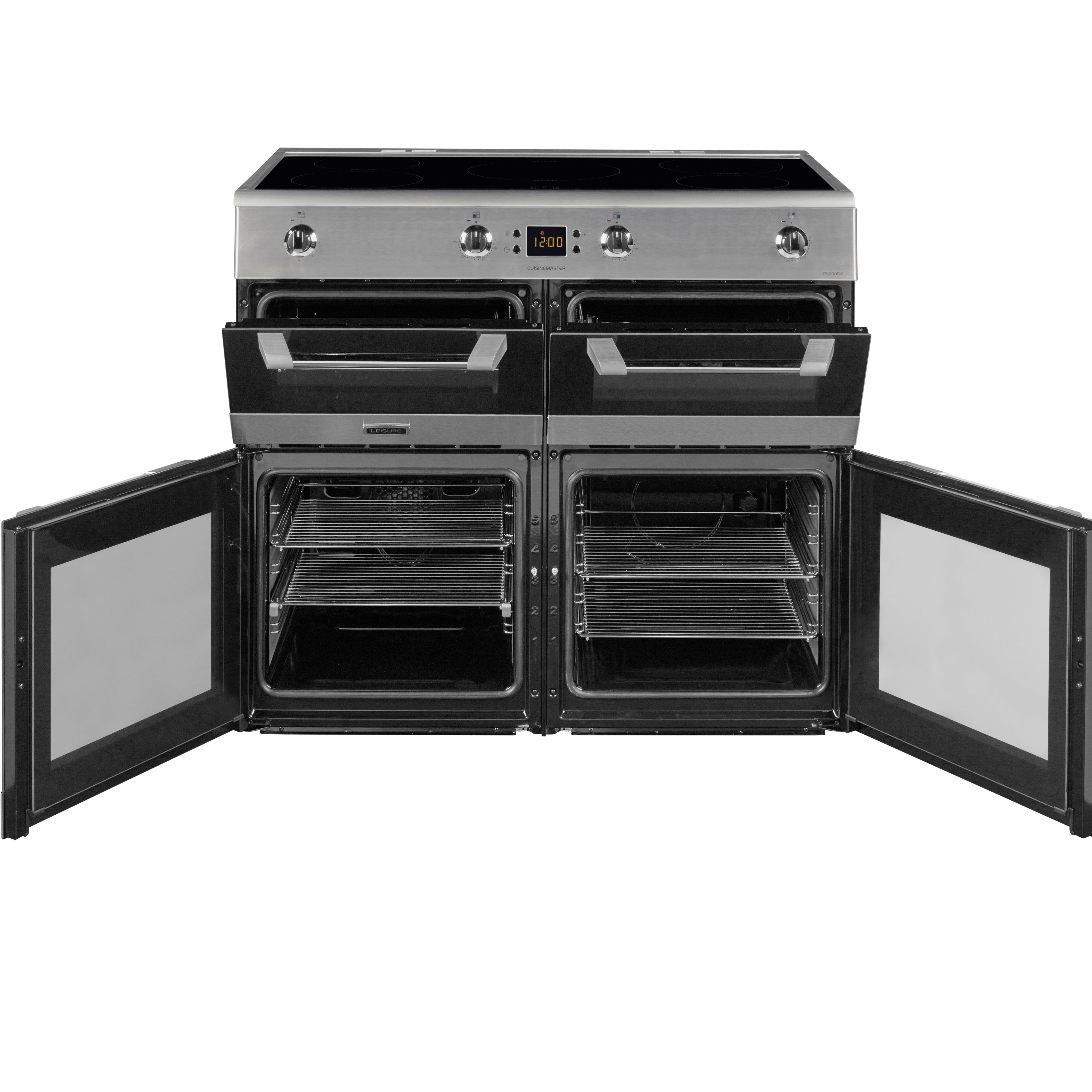 Leisure CS100D510X Freestanding Electric Range cooker with Induction Hob - Stainless steel effect