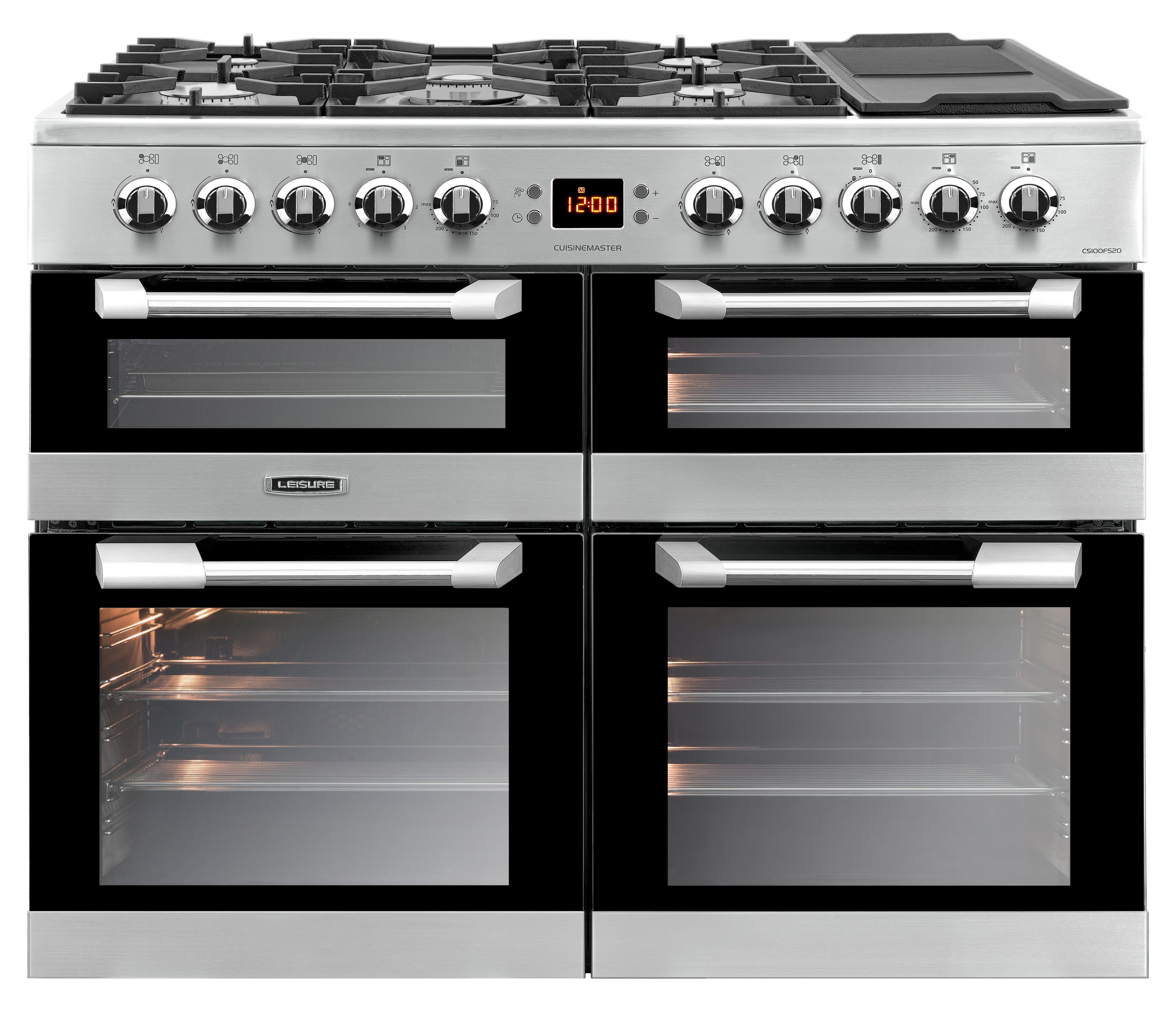 Leisure CS100F520X Freestanding Electric Range cooker with Gas Hob