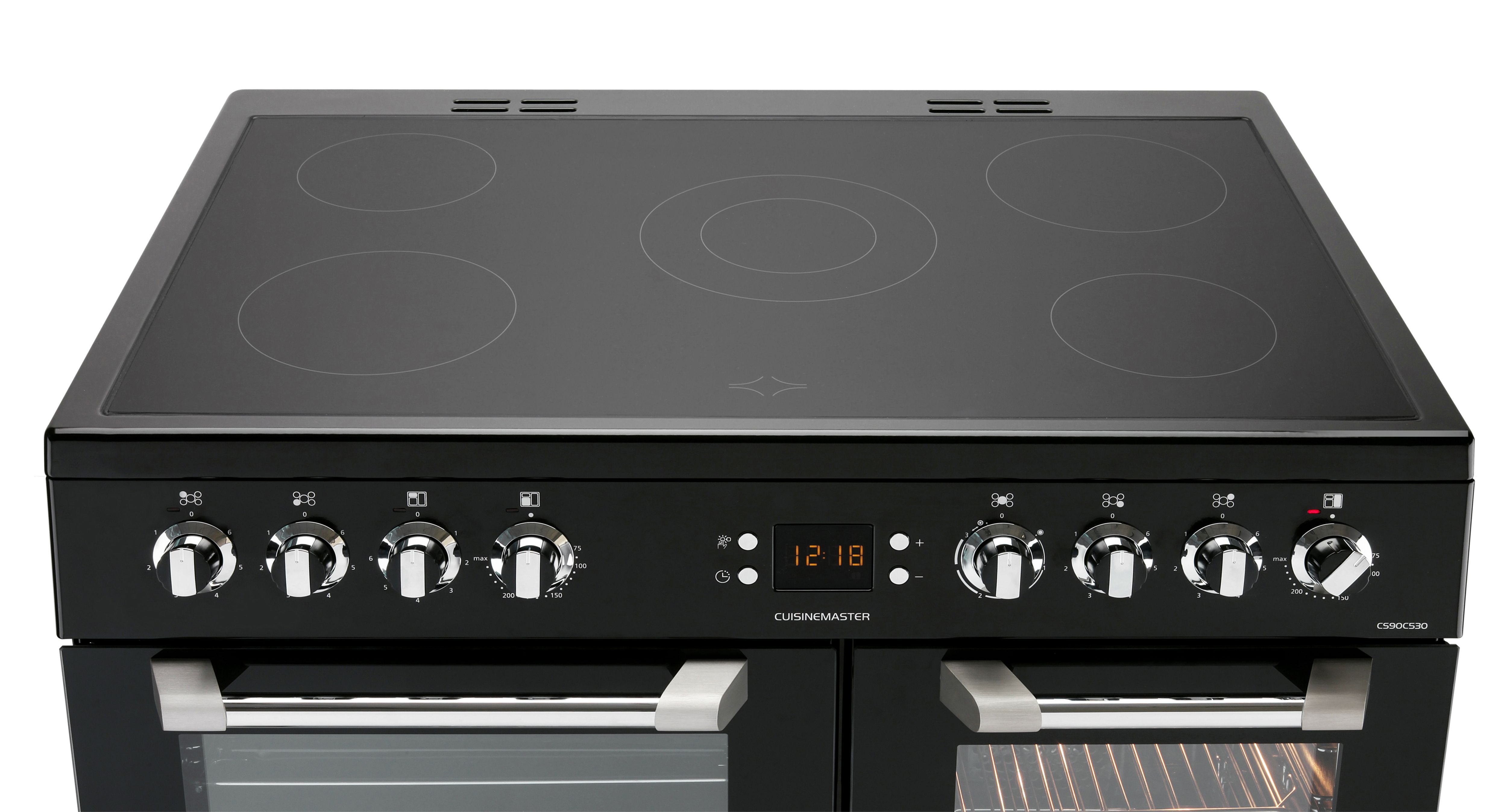Leisure CS90C530K Freestanding Electric Range cooker with Ceramic Hob - Black