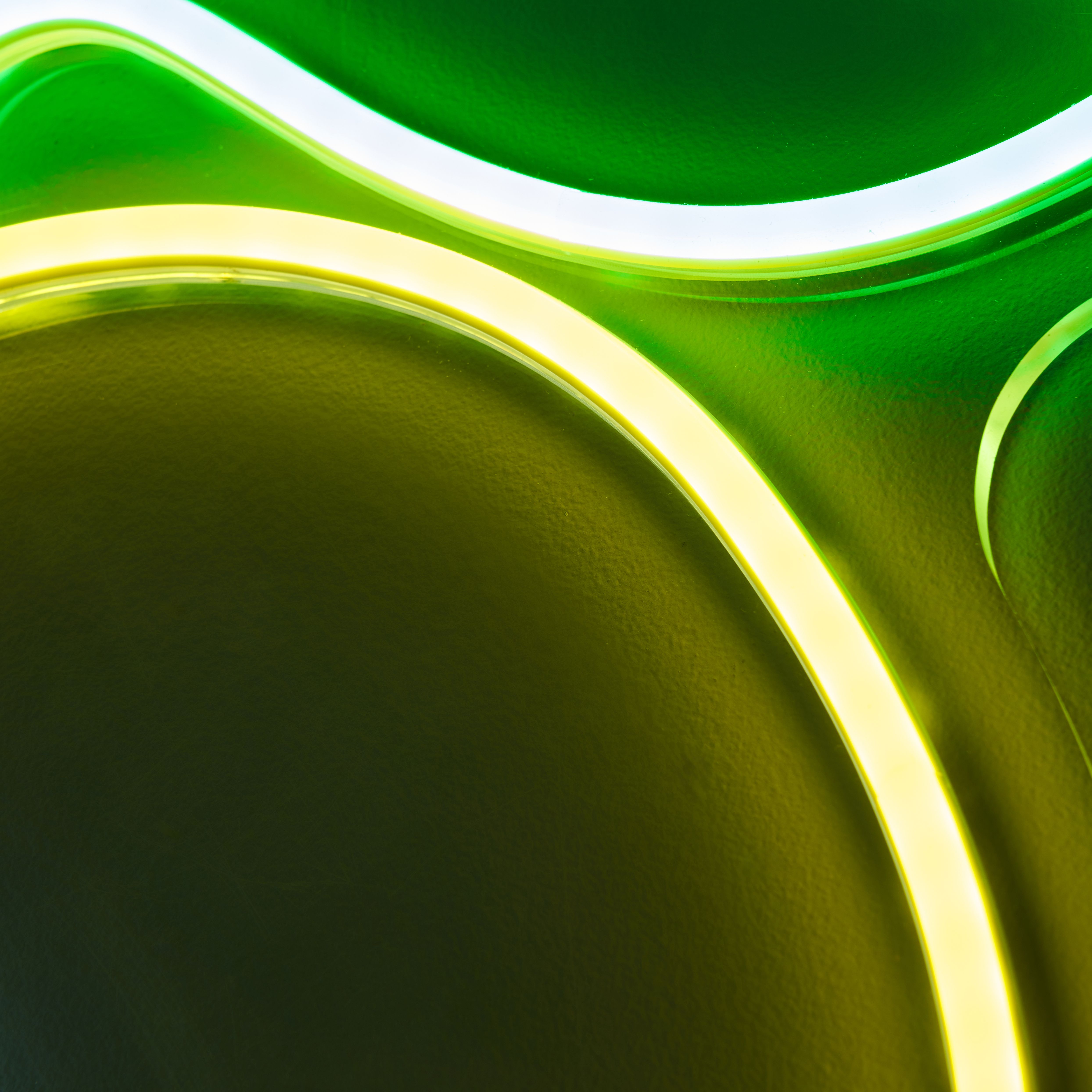 Lemon Neon Yellow & Green Plug-in LED Wall light