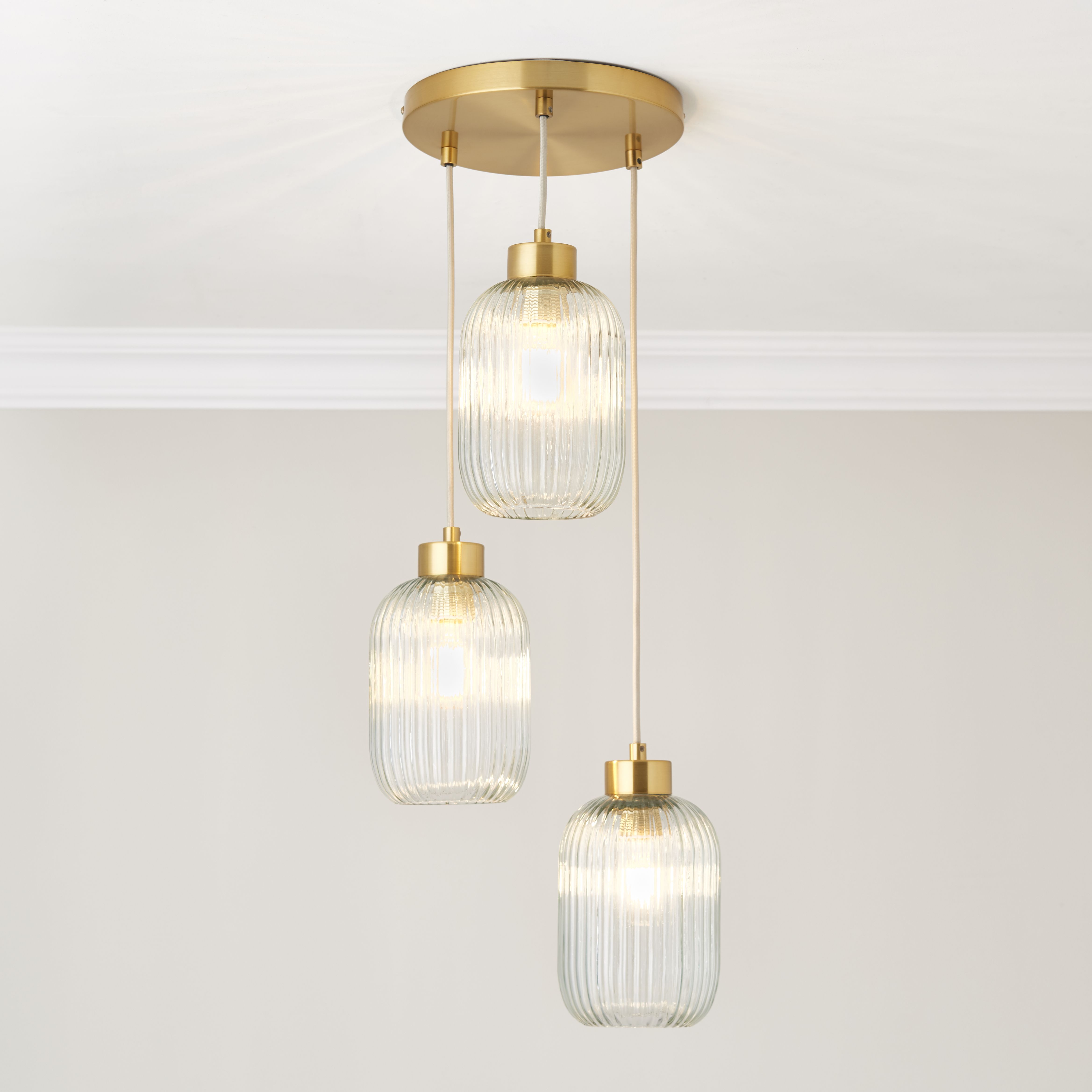 Gold glass deals ceiling light