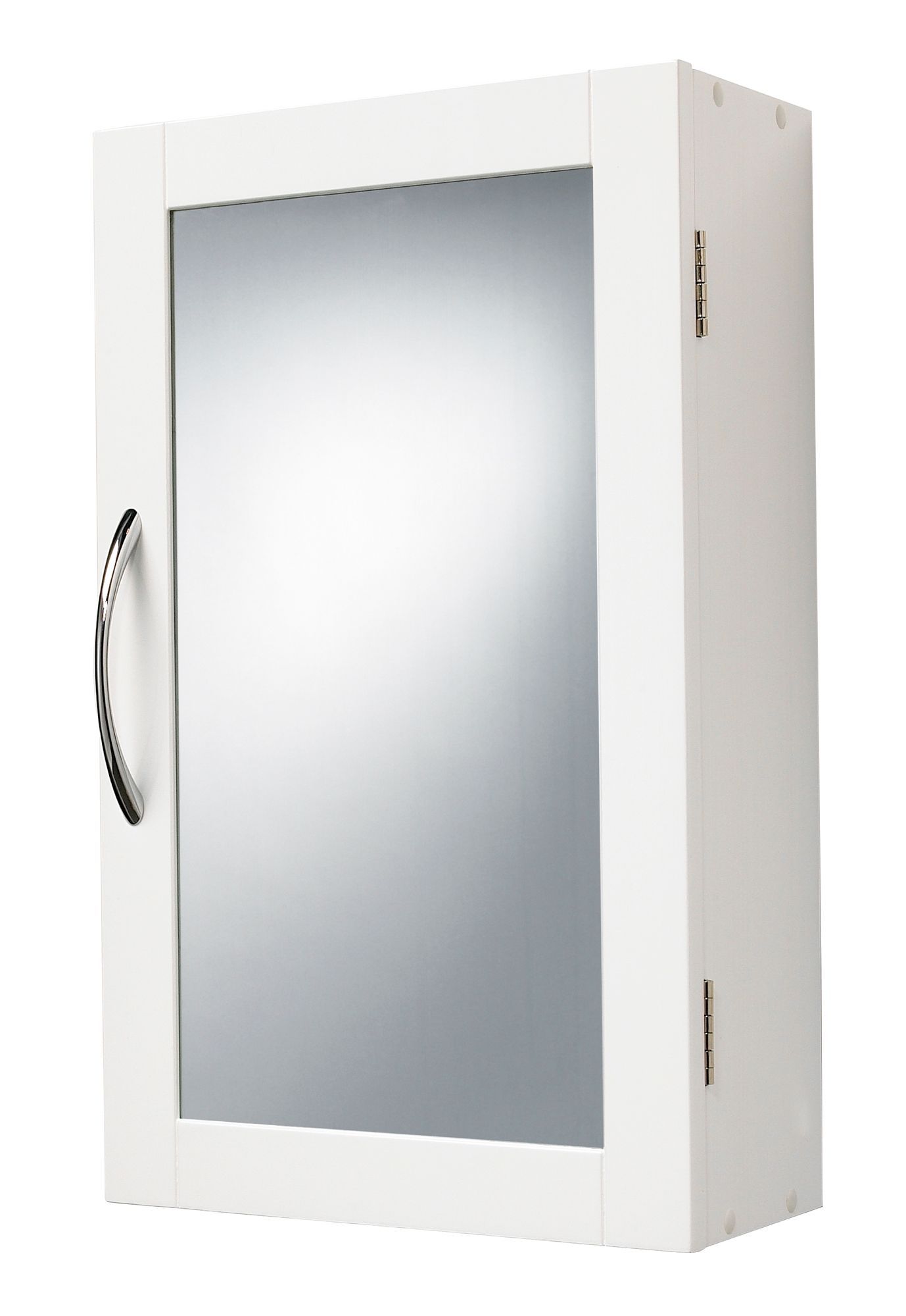 Lenna White Single Cabinet Mirrored (H)500mm (W)300mm