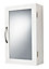 Lenna White Single Cabinet with Mirrored door (H)500mm (W)300mm