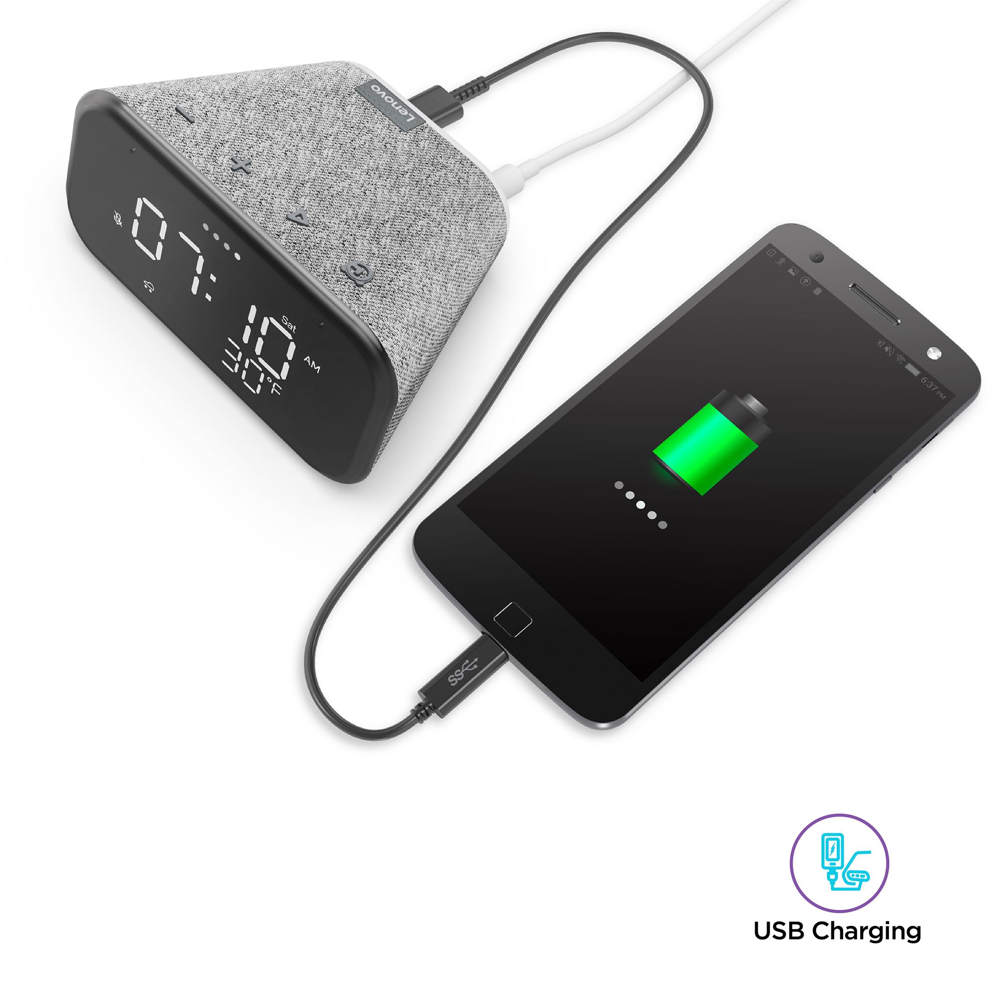 Lenovo Smart clock Grey Smart