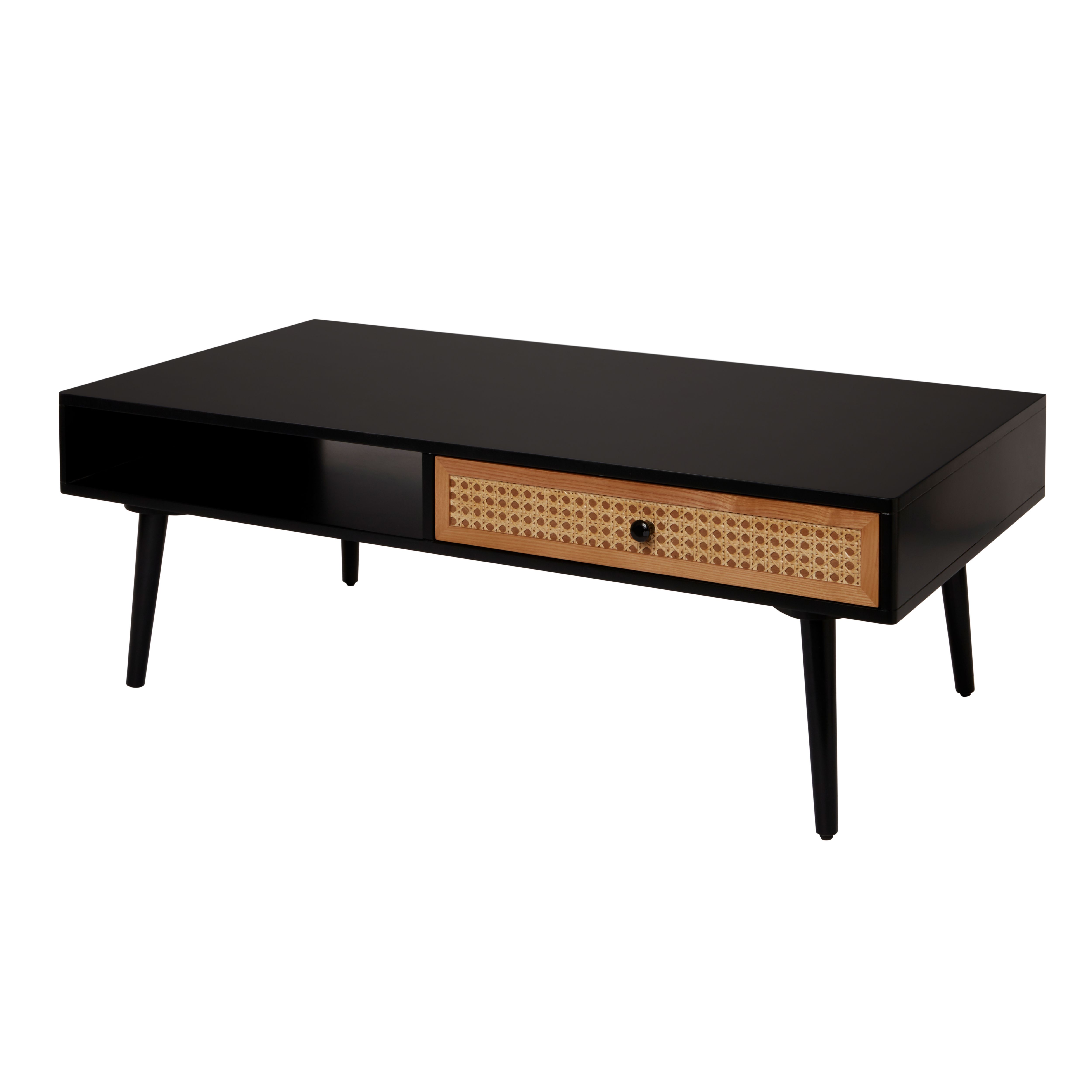 Bordan 90cm Rectangle Wood Coffee Table - Black