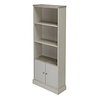Letvica Matt grey 1 compartment 3 Shelf Freestanding Rectangular Bookcase (H)1826mm (W)737mm (D)291mm