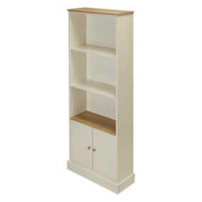 Letvica Matt white 5 compartment 2 Shelf Freestanding Rectangular Bookcase (H)1826mm (W)737mm (D)291mm