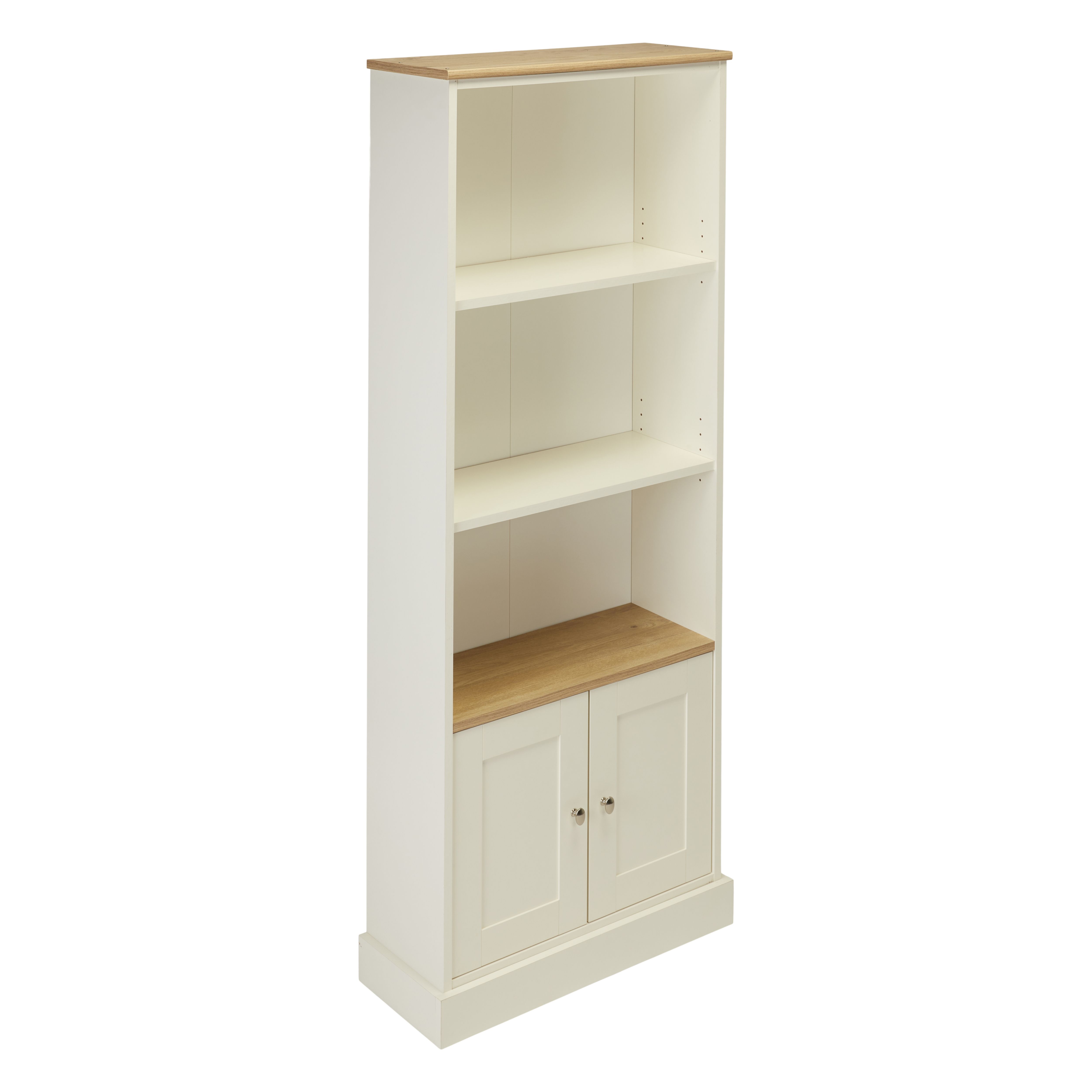 Letvica Matt white 5 compartment 2 Shelf Freestanding Rectangular Bookcase (H)1826mm (W)737mm (D)291mm