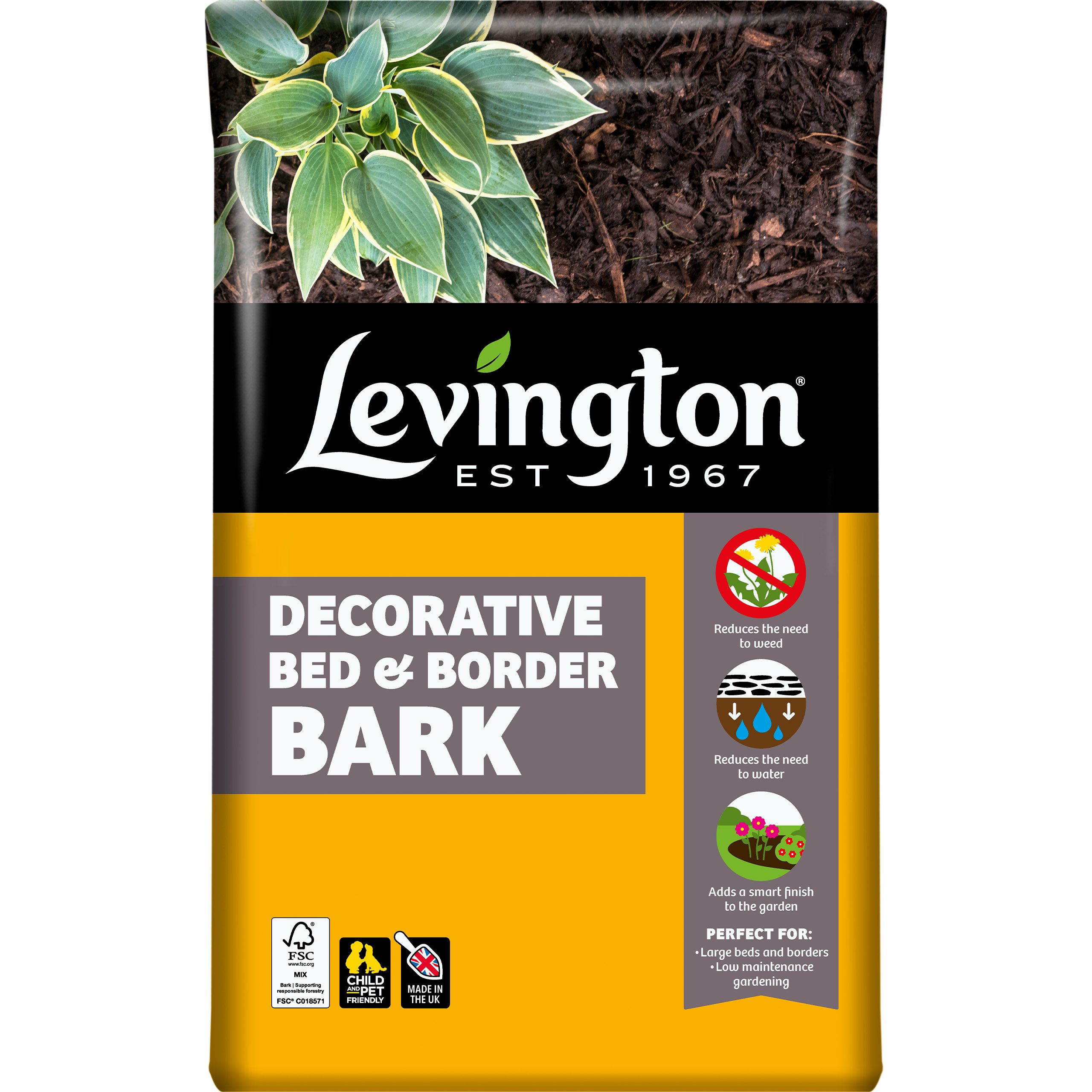 Levington Brown Large Bark Chippings 75L Bag | DIY At B&Q