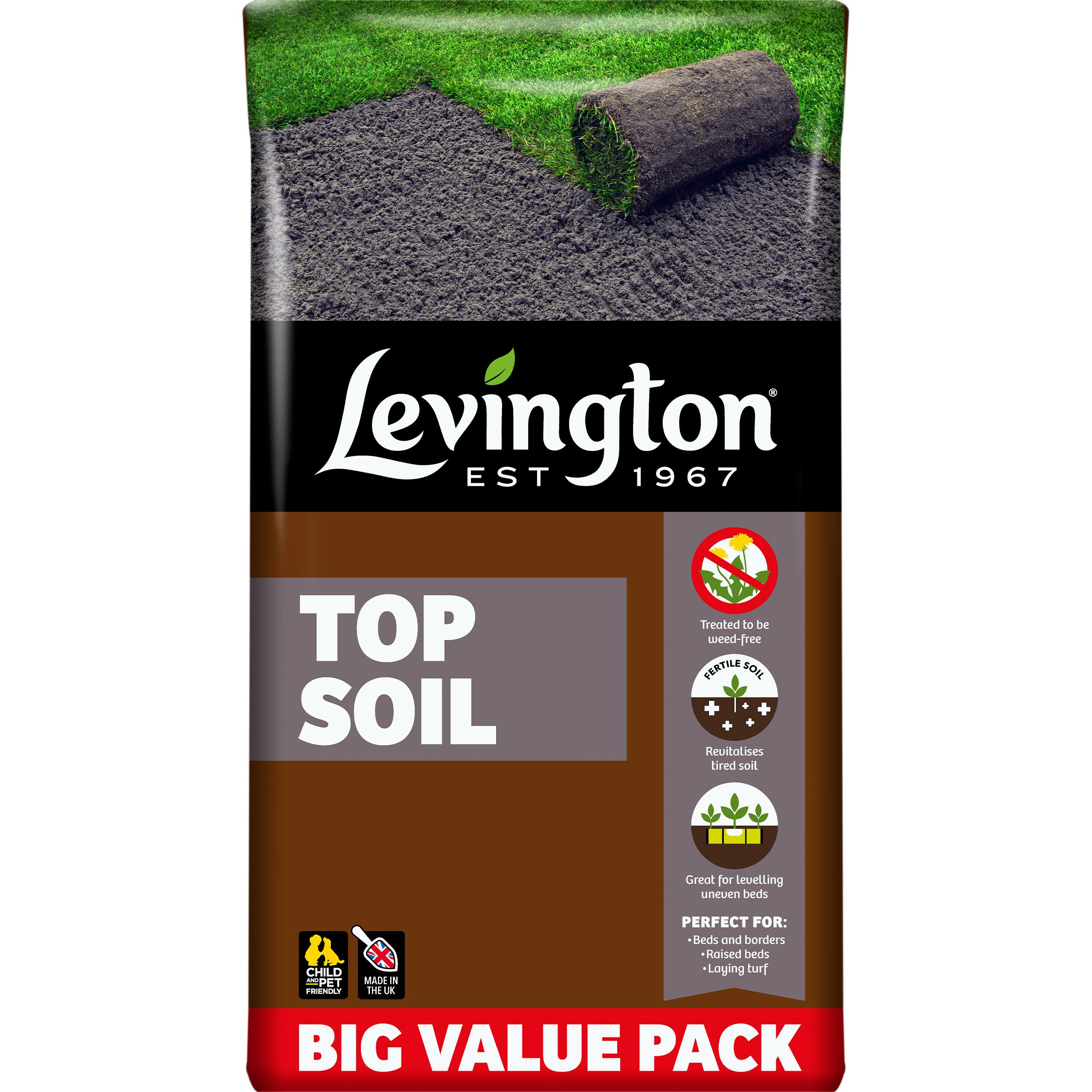 Levington Growing Media Multipurpose Peat free top soil 30L Bag DIY