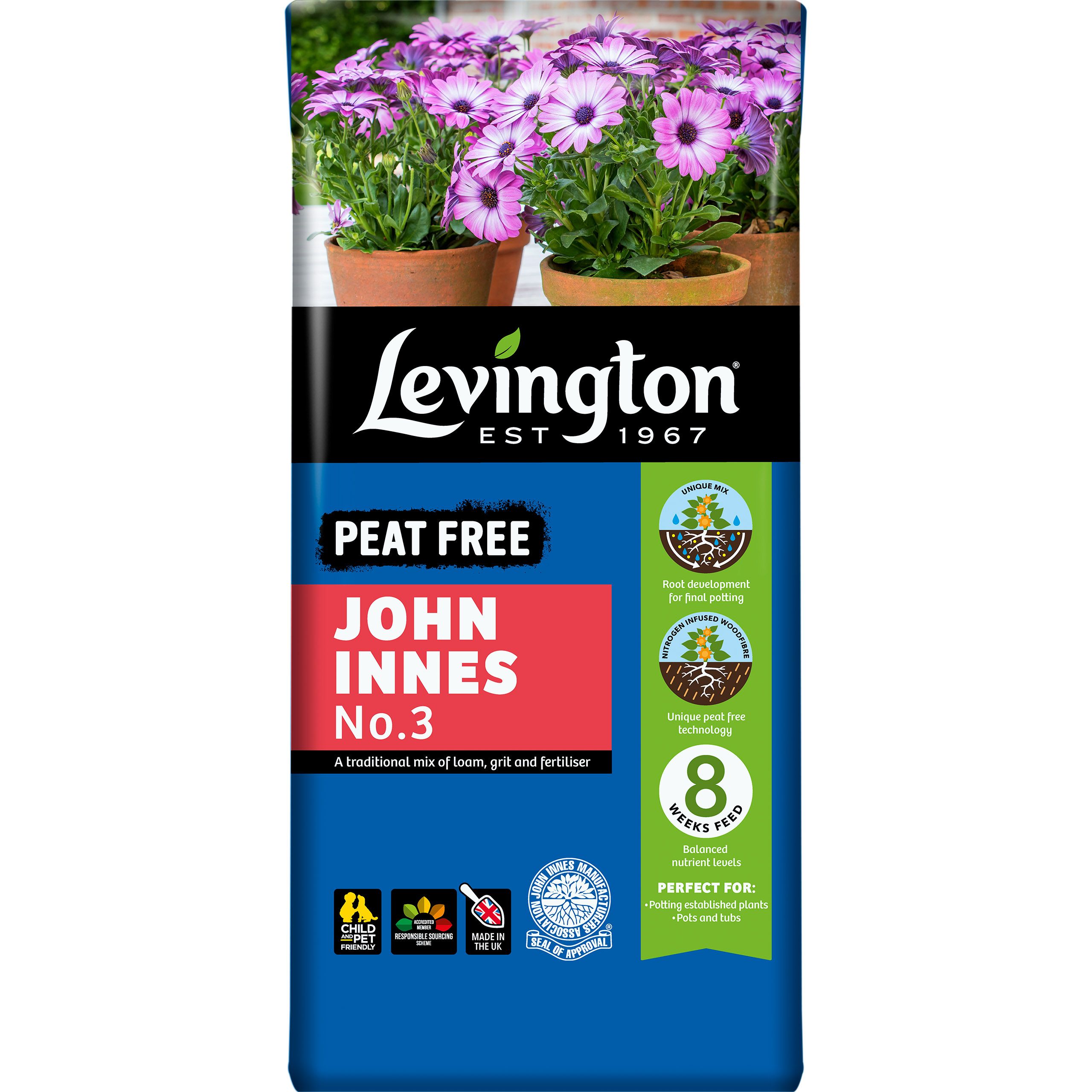 Levington John Innes No.3 Multipurpose Compost 25L Bag DIY at B&Q