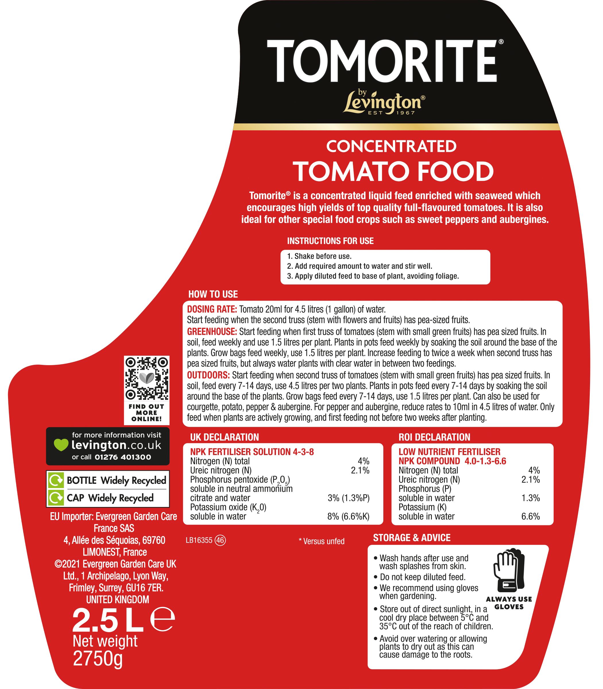 Levington Tomorite Liquid Plant feed, 2.5L