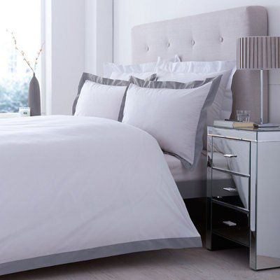 Lexington Grey & white King Bedding set