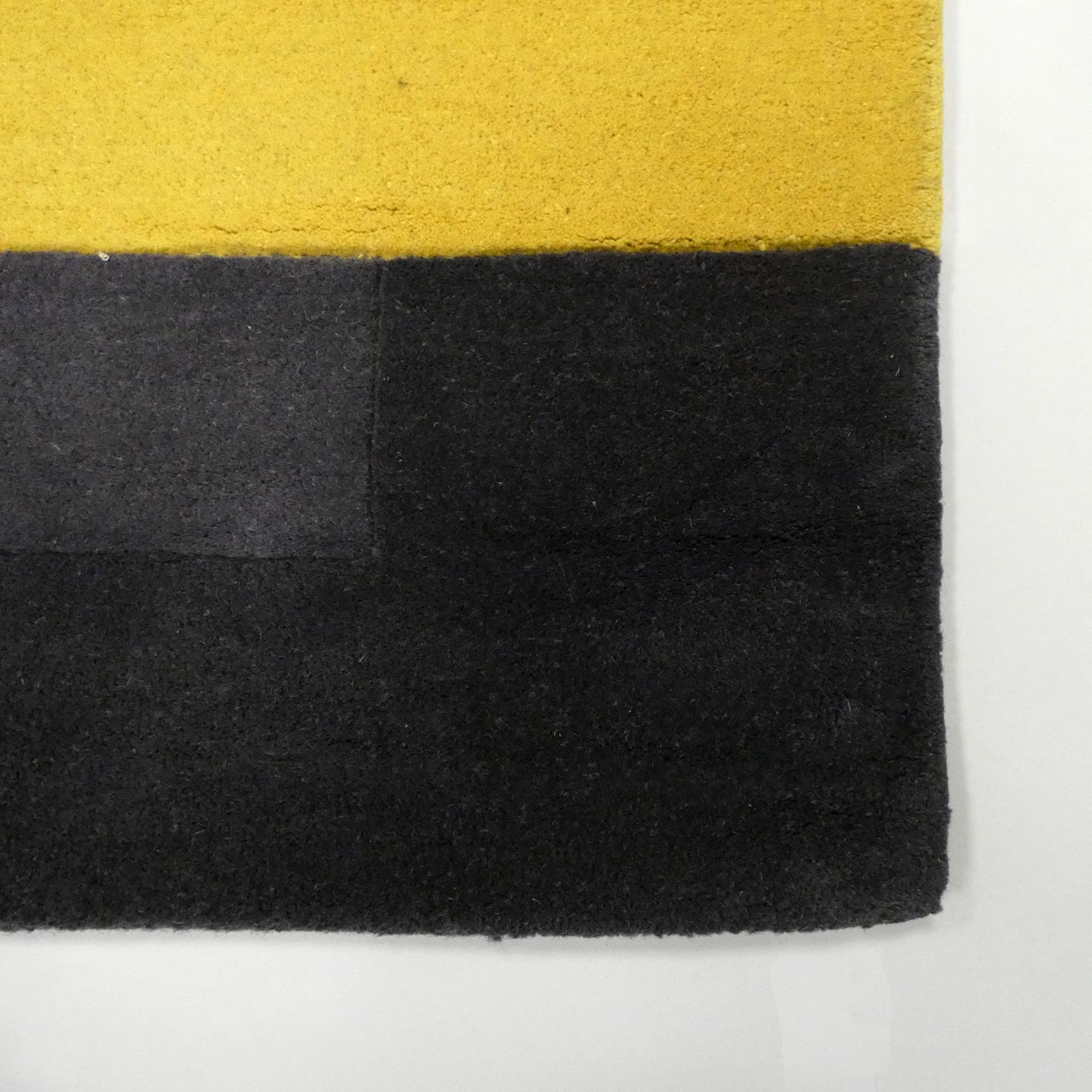 Lexus Grey & Yellow Block Small Rug, (L)150cm x (W)90cm