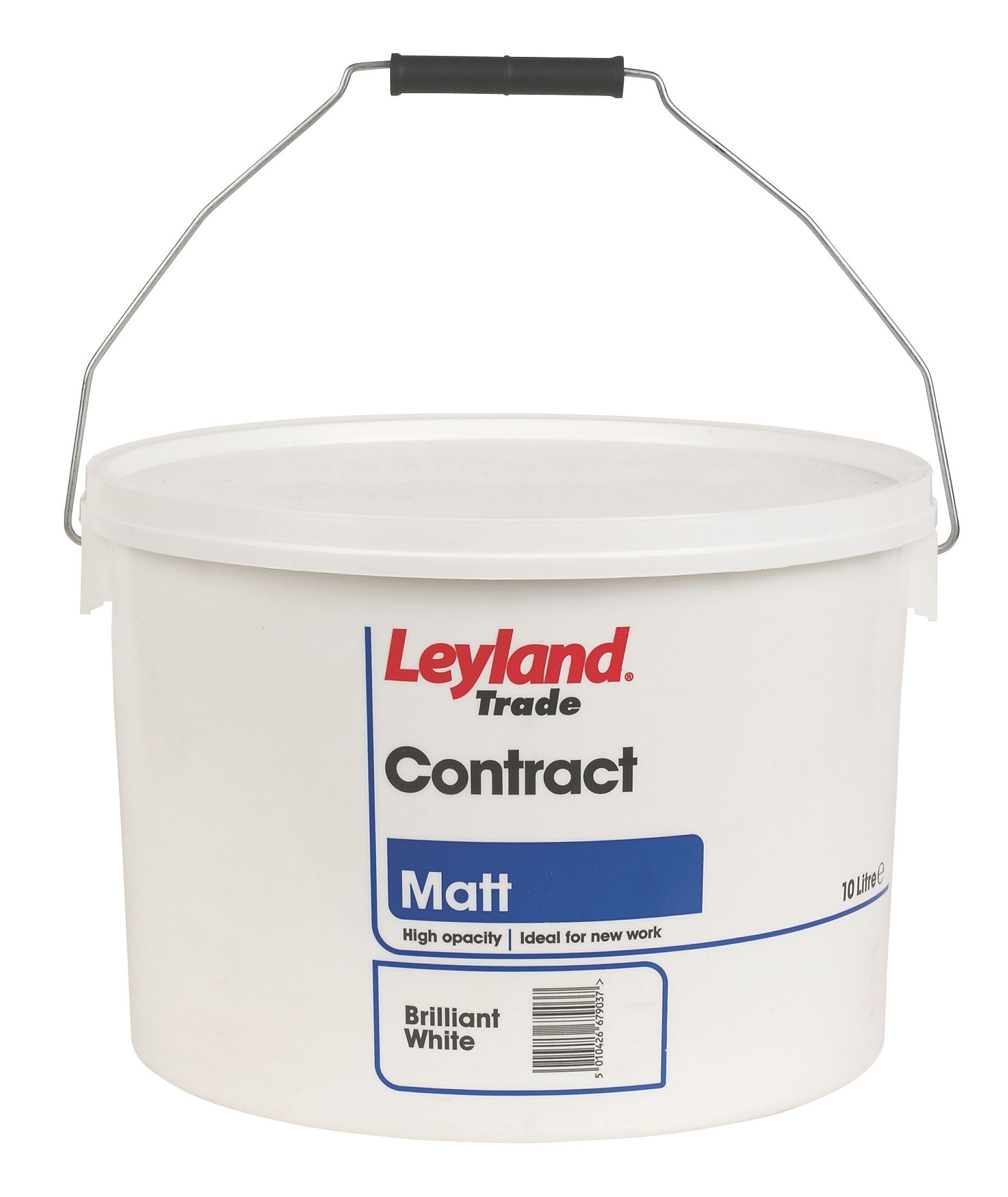 Leyland Contract Brilliant white Matt Emulsion paint, 10L DIY at B&Q