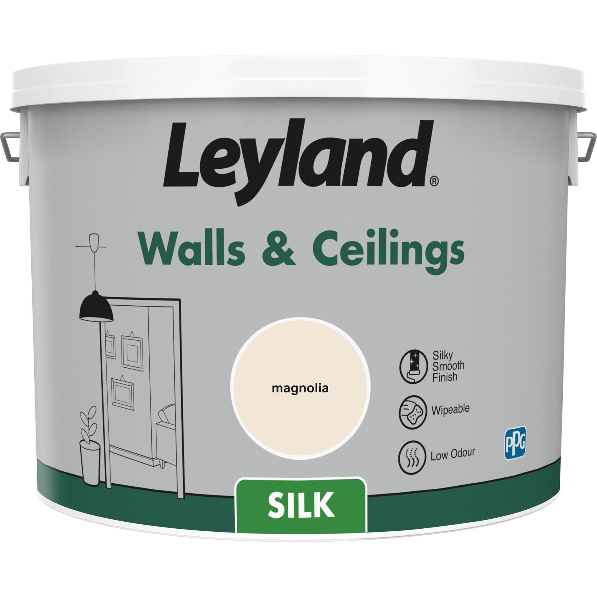 Leyland Magnolia Silk Emulsion paint, 10L