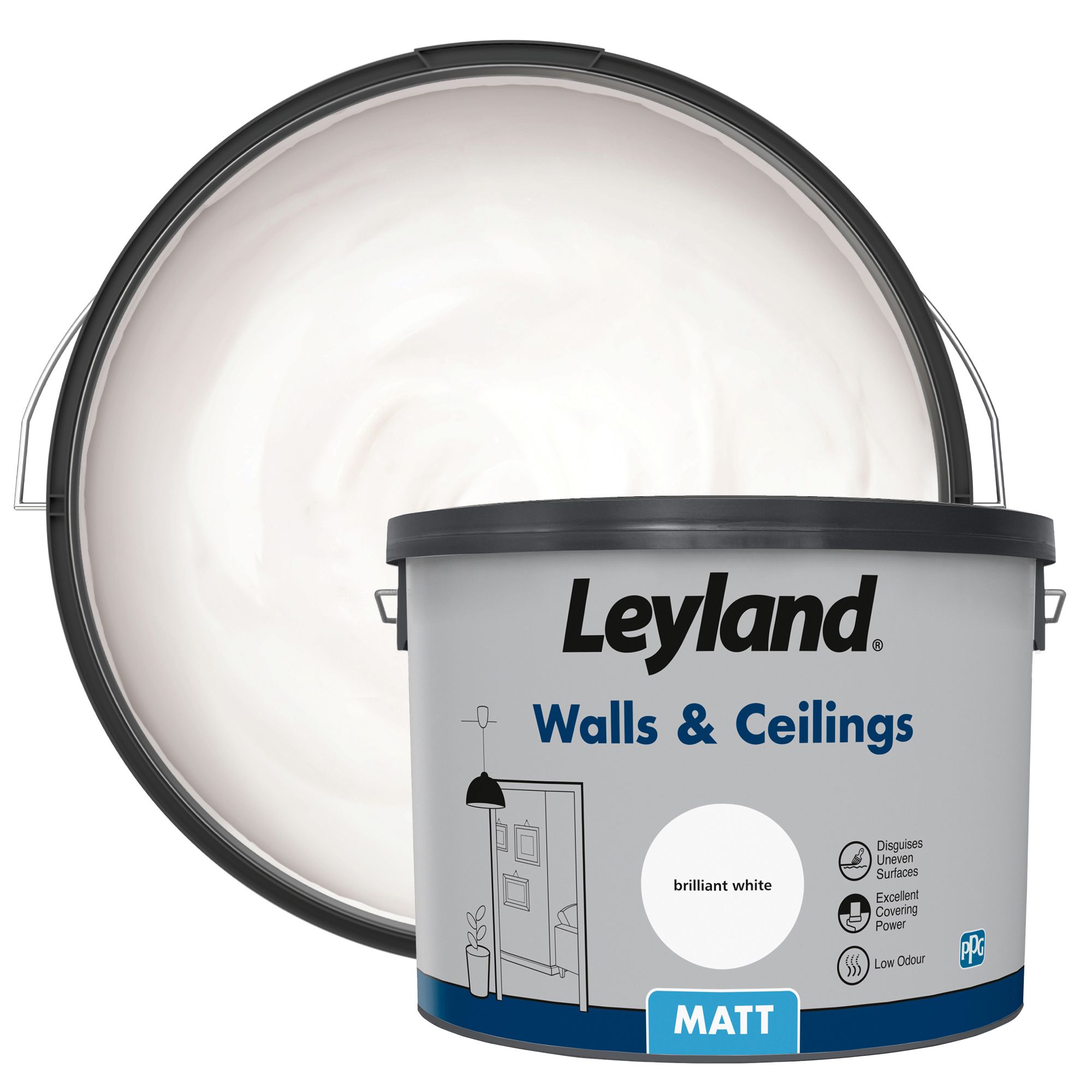 Pure brilliant Matt Wall &amp ceiling Emulsion paint