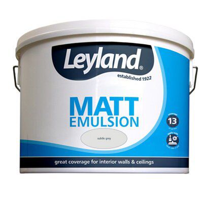 Leyland Subtle grey Matt Emulsion paint, 10L