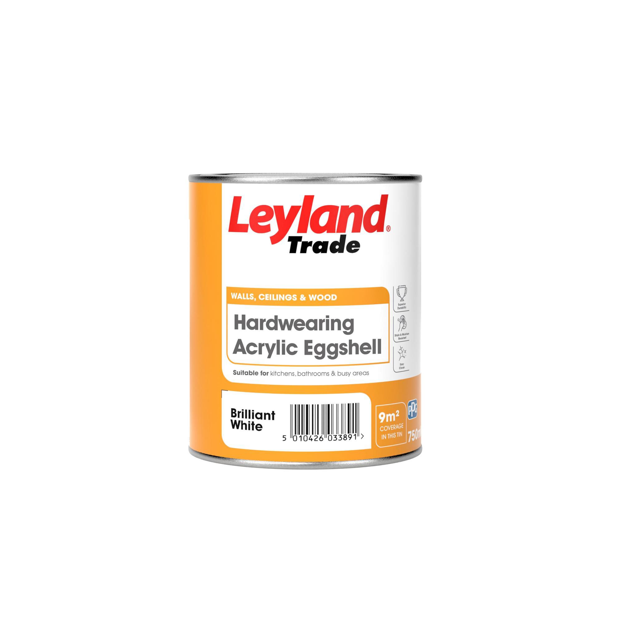 Leyland Trade Acrylic Eggshell Brilliant White 10L On - View #8