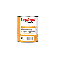 Leyland Trade Brilliant White Eggshell Emulsion paint, 750ml