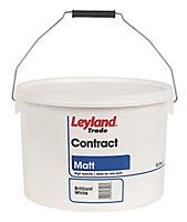 Leyland Trade Contract Brilliant white Matt Emulsion paint, 10L