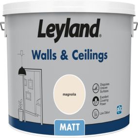 Leyland Trade Magnolia Vinyl silk Emulsion paint, 5L