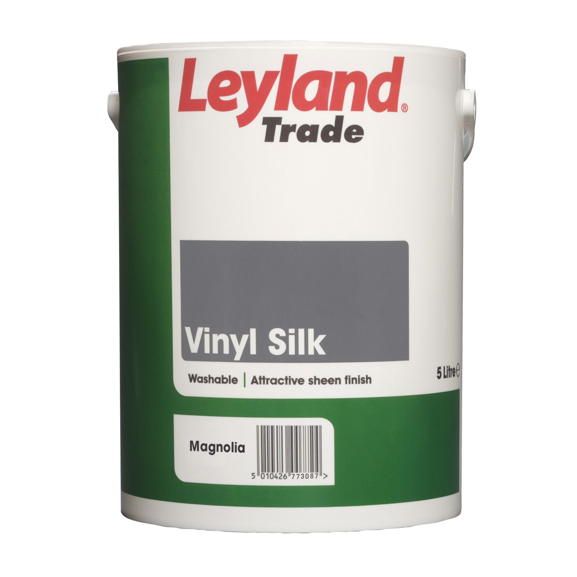 Leyland Trade Magnolia Vinyl silk Emulsion paint, 5L | DIY at B&Q