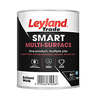 Leyland Trade Smart Brilliant White Mid sheen Multi-surface paint, 750ml